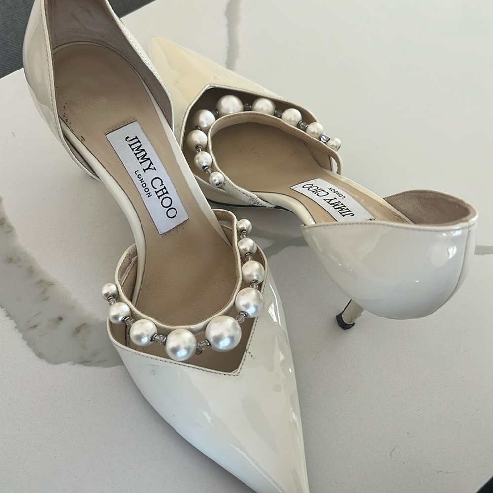 Jimmy Choo shoes. Worn once-perfect wedding shoes!